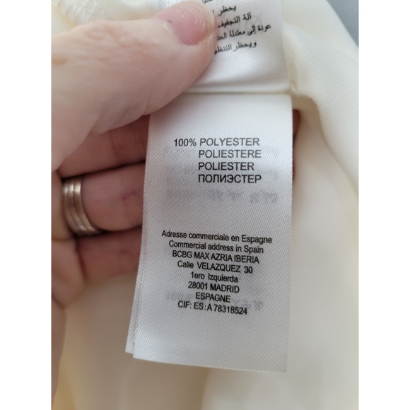 MANOUKIAN Empire Waist Maxi Dress Ivory/Olive Cocktail Strappy Back Zip Size XS - Picture 5 of 5